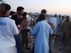 Volunteers of voice are distributing goods at Nowshera, Khyber Pakhtunkhwa – Flood 2010